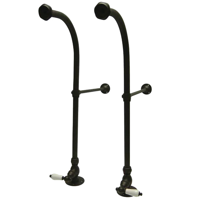 Kingston Brass CC455PL Rigid Freestanding Supply Lines with Stops, Oil Rubbed Bronze