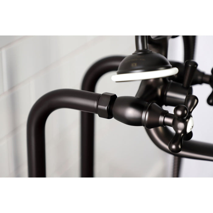 Kingston Brass CCK226K5 Kingston Freestanding Clawfoot Tub Faucet Package with Supply Line, Oil Rubbed Bronze
