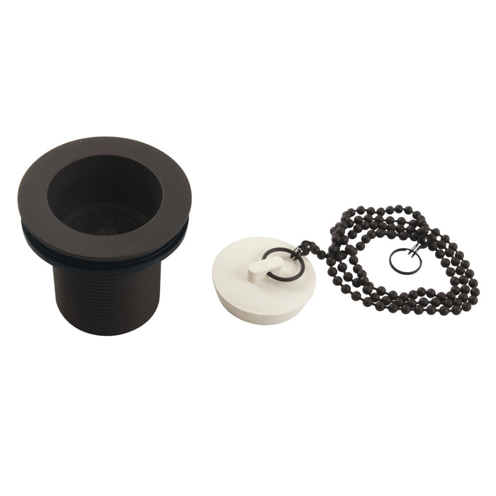Kingston Brass DSP20ORB 1-1/2" Chain and Stopper Tub Drain with 2" Body Thread, Oil Rubbed Bronze