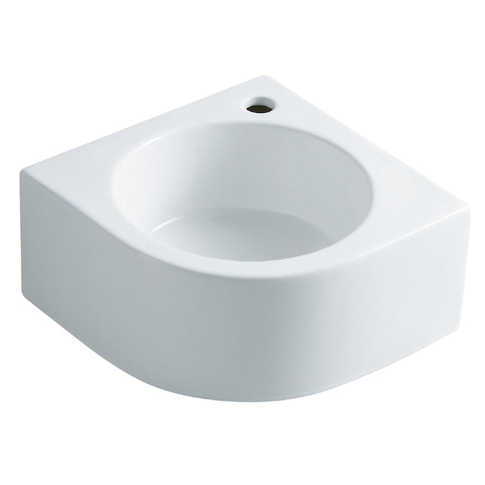 Fauceture EV1094 Manhattan Ceramic Corner Bathroom Sink, White