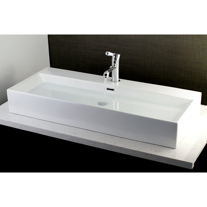 Fauceture EV3916 Camilla 39-Inch x 16-Inch Rectangular Vessel Sink, White