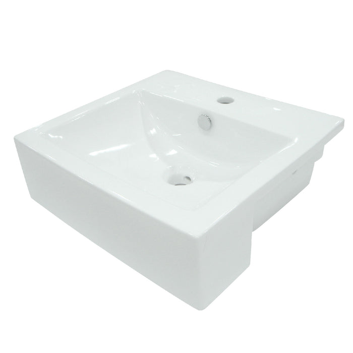 Fauceture EV4034 Concord Semi-Recessed Bathroom Sink, White