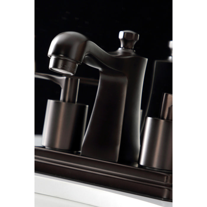 Kingston Brass FB4645SVL Serena 4-Inch Centerset Bathroom Faucet with Retail Pop-Up, Oil Rubbed Bronze