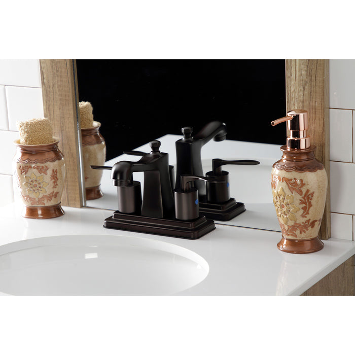 Kingston Brass FB4645SVL Serena 4-Inch Centerset Bathroom Faucet with Retail Pop-Up, Oil Rubbed Bronze