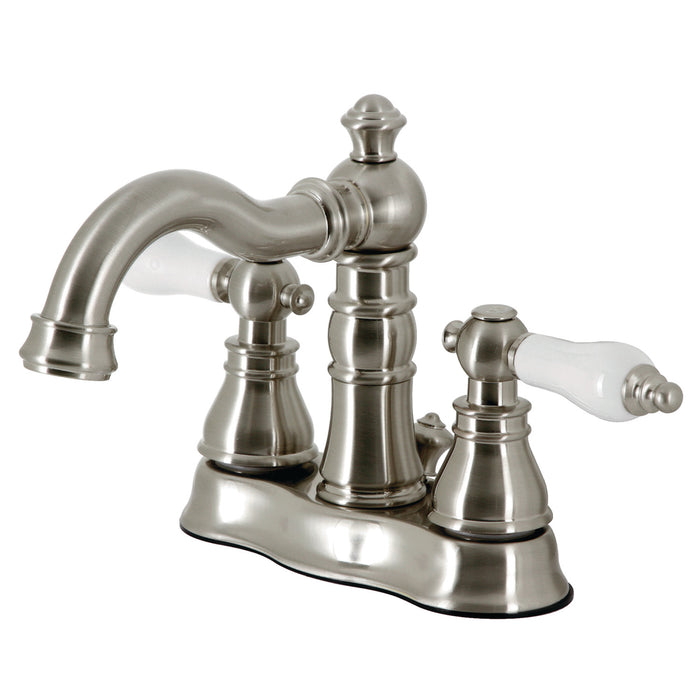 Fauceture FSC1608APL American Patriot 4 in. Centerset Bathroom Faucet with Pop-Up Drain, Brushed Nickel