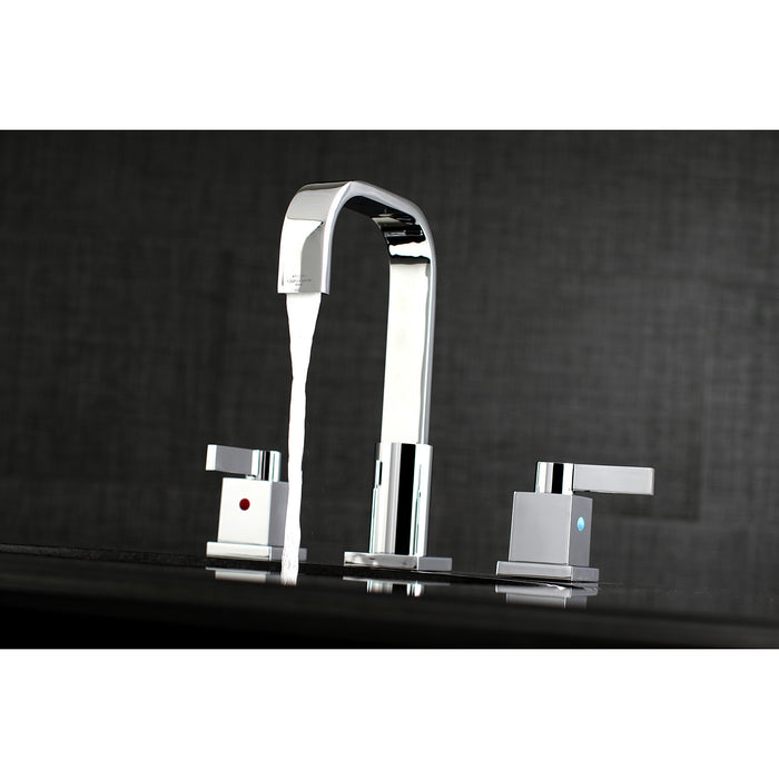 Fauceture FSC8961NQL Meridian Widespread Bathroom Faucet with Pop-Up Drain, Polished Chrome