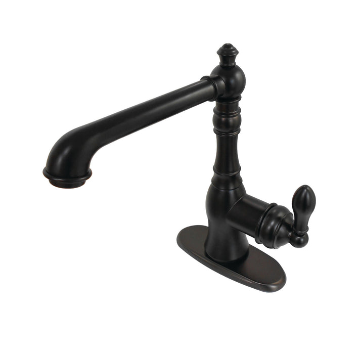 Fauceture FSY7205ACL American Classic Single-Handle Bathroom Faucet with Push Pop-Up and Cover Plate, Oil Rubbed Bronze