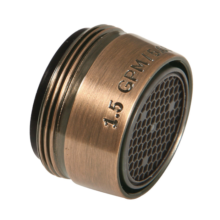 Kingston Brass G15KBSA956 Cal Green 1.5 GPM Male Aerator, 15/16"-27 UNS, Antique Copper
