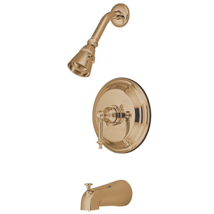Kingston Brass KB2632TL Tub and Shower Faucet, Polished Brass