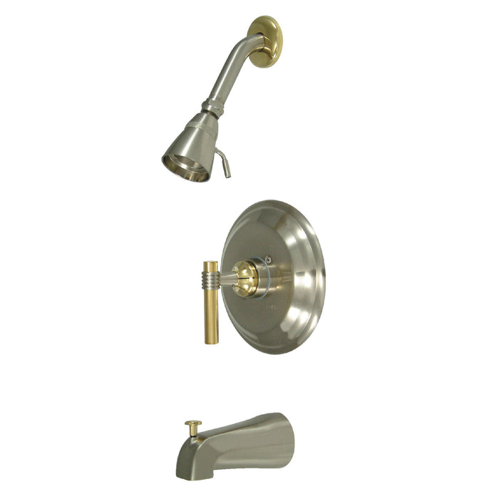 Kingston Brass KB2639MLT Tub and Shower Trim Only, Brushed Nickel/Polished Brass
