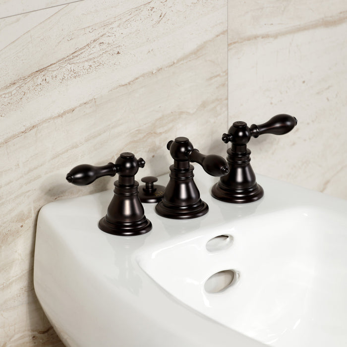 Kingston Brass KB325ACL American Classic Three-Handle Bidet Faucet, Oil Rubbed Bronze