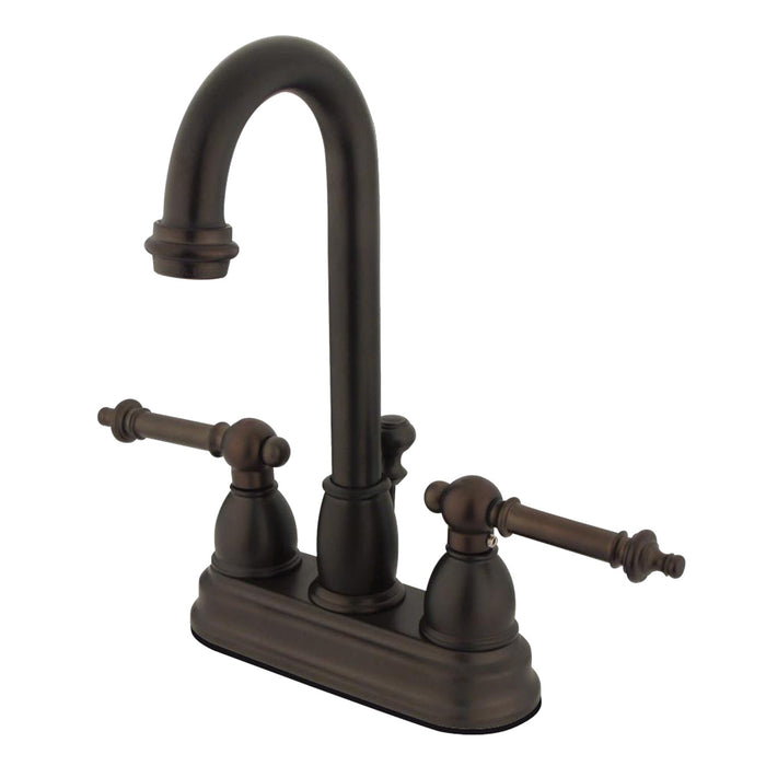 Kingston Brass KB3615TL 4 in. Centerset Bathroom Faucet, Oil Rubbed Bronze