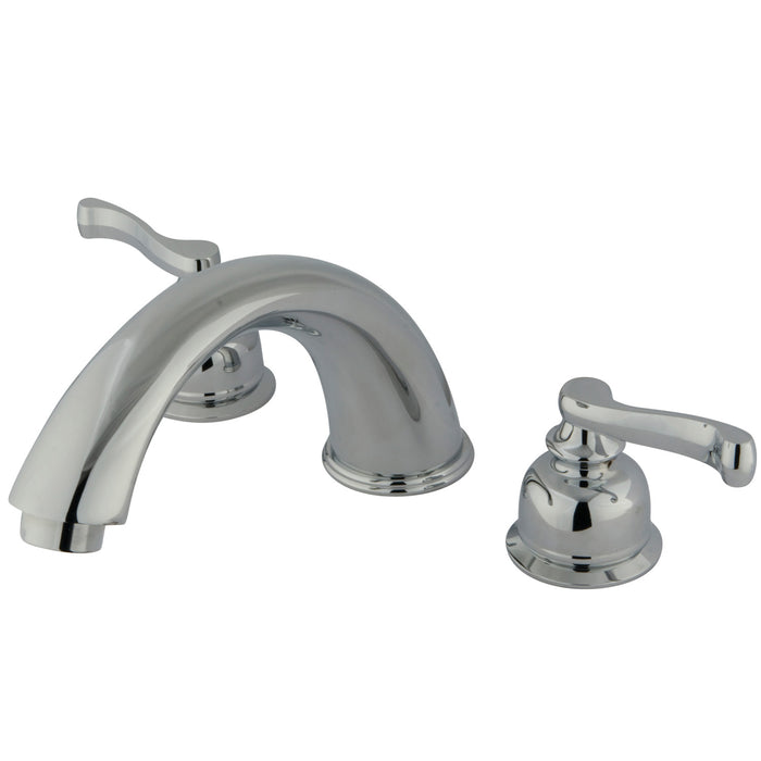 Kingston Brass KB361FL Two-Handle Roman Tub Faucet, Polished Chrome