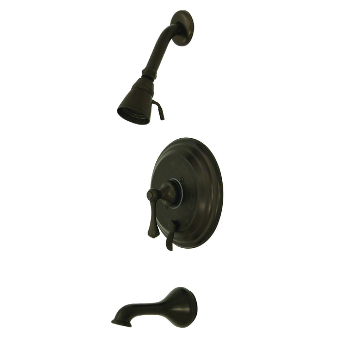 Kingston Brass KB36350BL Tub and Shower Faucet, Oil Rubbed Bronze