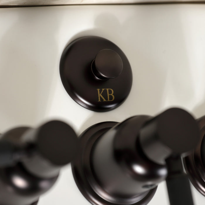 Kingston Brass KB6325DKL Kaiser Three-Handle Bidet Faucet, Oil Rubbed Bronze
