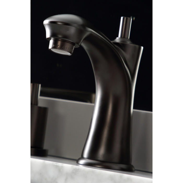 Kingston Brass KB7965SVL Two-Handle 3-Hole Deck Mount Widespread Bathroom Faucet with Pop-Up Drain in Oil Rubbed Bronze