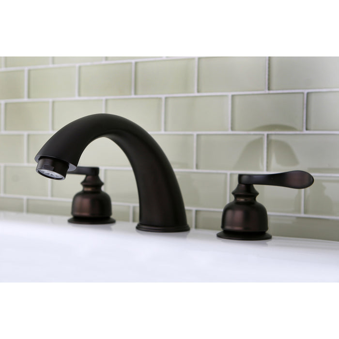 Kingston Brass KB8365NFL NuWave French Two-Handle Roman Tub Faucet, Oil Rubbed Bronze