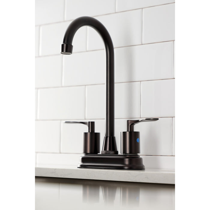 Kingston Brass KB8495SVL Two-Handle 2-Hole Deck Mount Bar Faucet in Oil Rubbed Bronze