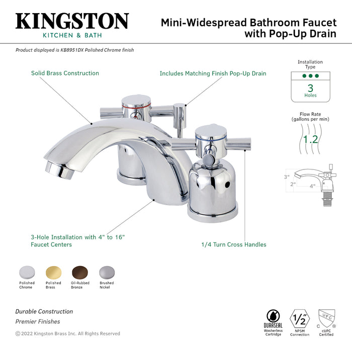 Kingston Brass KB8955DX Concord Mini-Widespread Bathroom Faucet, Oil Rubbed Bronze