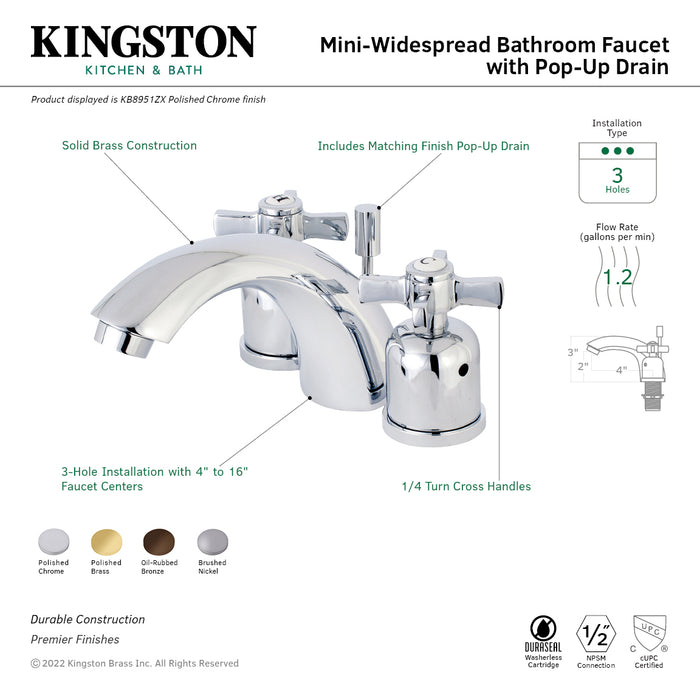 Kingston Brass KB8955ZX Millennium Mini-Widespread Bathroom Faucet, Oil Rubbed Bronze