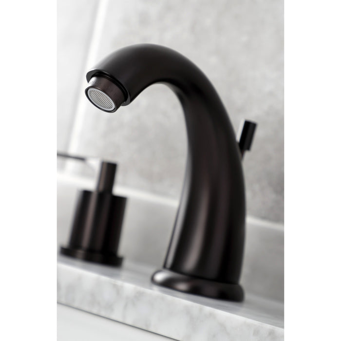 Kingston Brass KB8985SVL Two-Handle 3-Hole Deck Mount Widespread Bathroom Faucet with Pop-Up Drain in Oil Rubbed Bronze