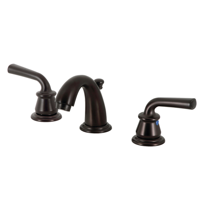 Kingston Brass KB915RXL Restoration Widespread Bathroom Faucet with Pop-Up Drain, Oil Rubbed Bronze