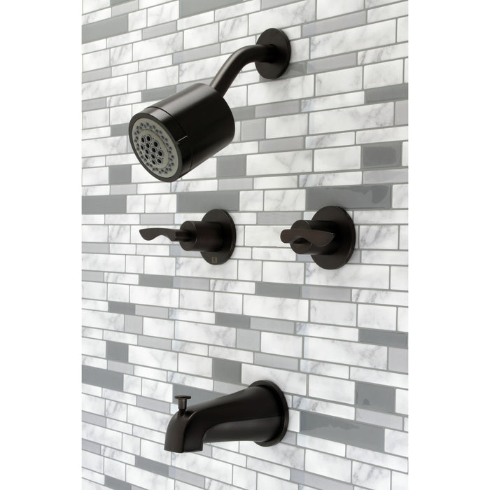 Kingston Brass KBX8145SVL Serena Two-Handle Tub and Shower Faucet, Oil Rubbed Bronze