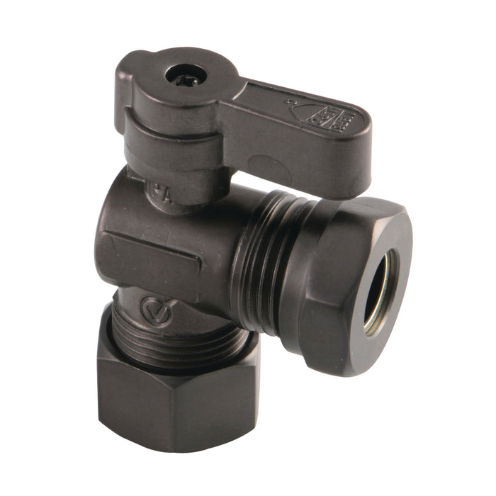 Kingston Brass KF5430ORB 5/8" OD Comp x 1/2" or 7/16" Slip Joint Angle Stop Valve, Oil Rubbed Bronze
