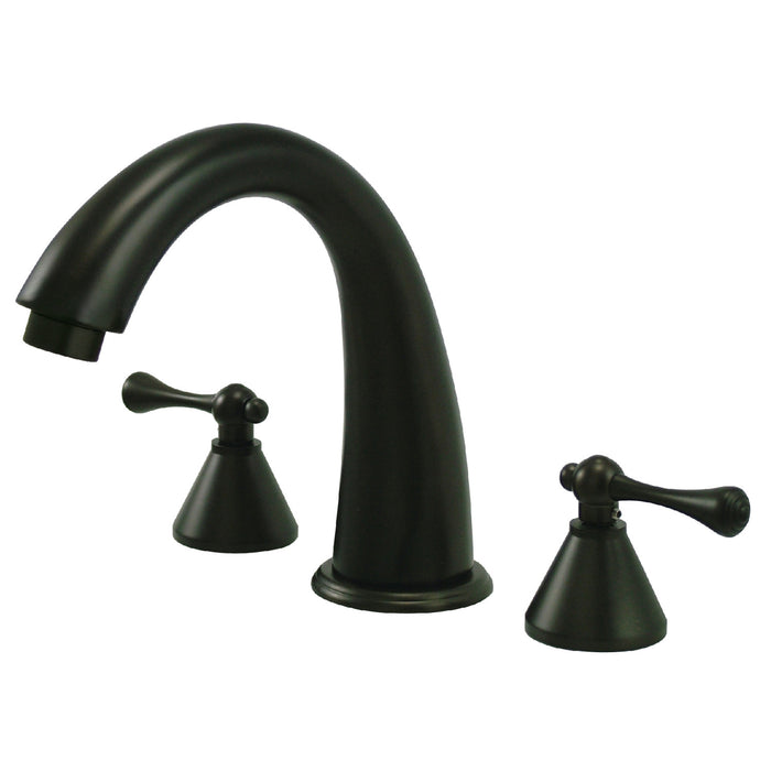 Kingston Brass KS2365BL English Country Two-Handle Roman Tub Faucet, Oil Rubbed Bronze