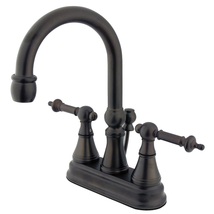Kingston Brass KS2615TL Templeton 4 in. Centerset Bathroom Faucet, Oil Rubbed Bronze