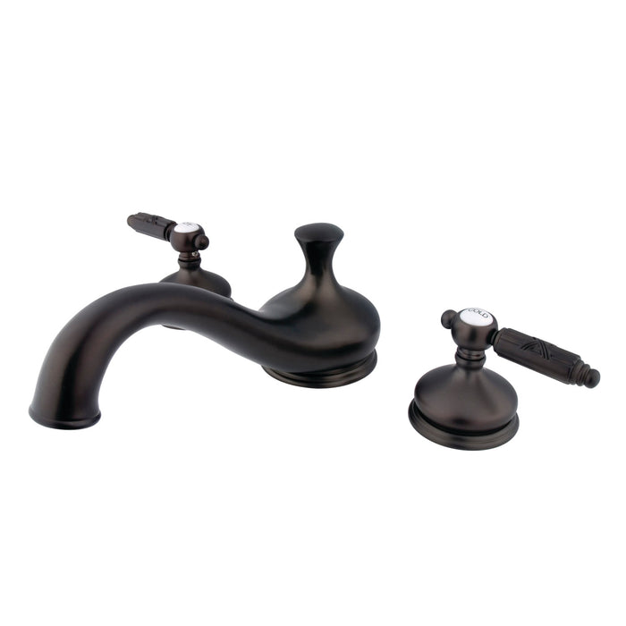 Kingston Brass KS3335GL Georgian Two-Handle Roman Tub Faucet, Oil Rubbed Bronze