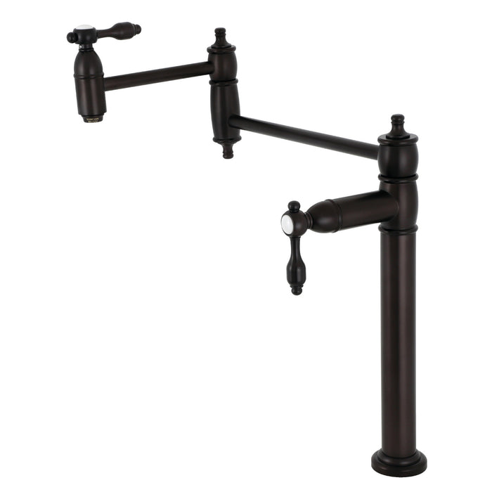 Kingston Brass KS3705TAL Tudor Deck Mount Pot Filler Faucet, Oil Rubbed Bronze