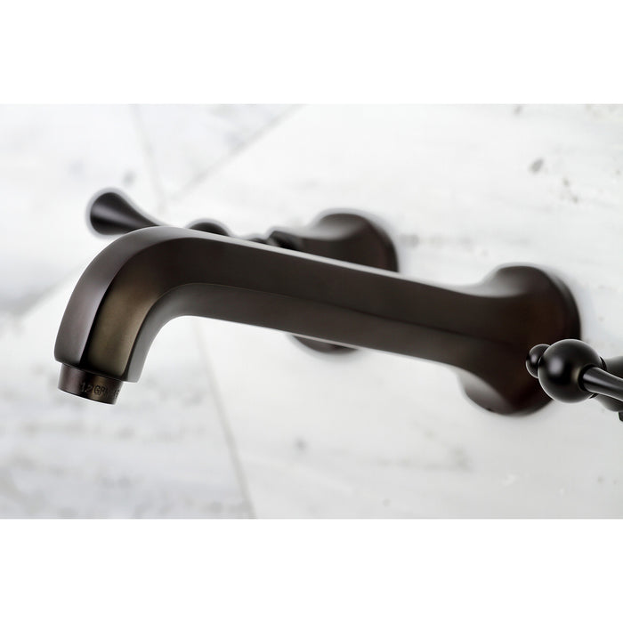 Kingston Brass KS4125BL Wall Mount Bathroom Faucet, Oil Rubbed Bronze