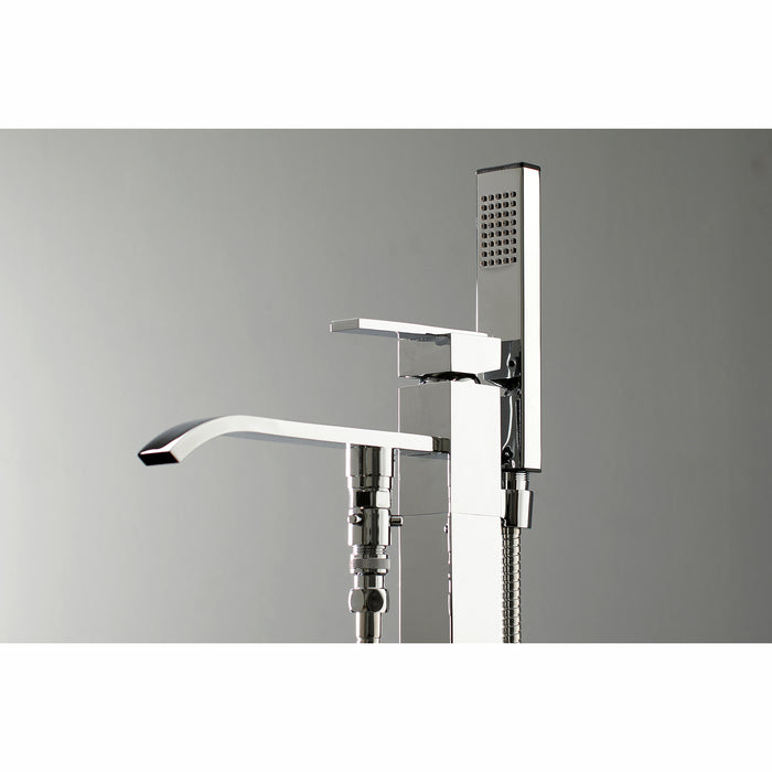 Kingston Brass KS4131QLL Executive Freestanding Tub Faucet with Hand Shower, Polished Chrome