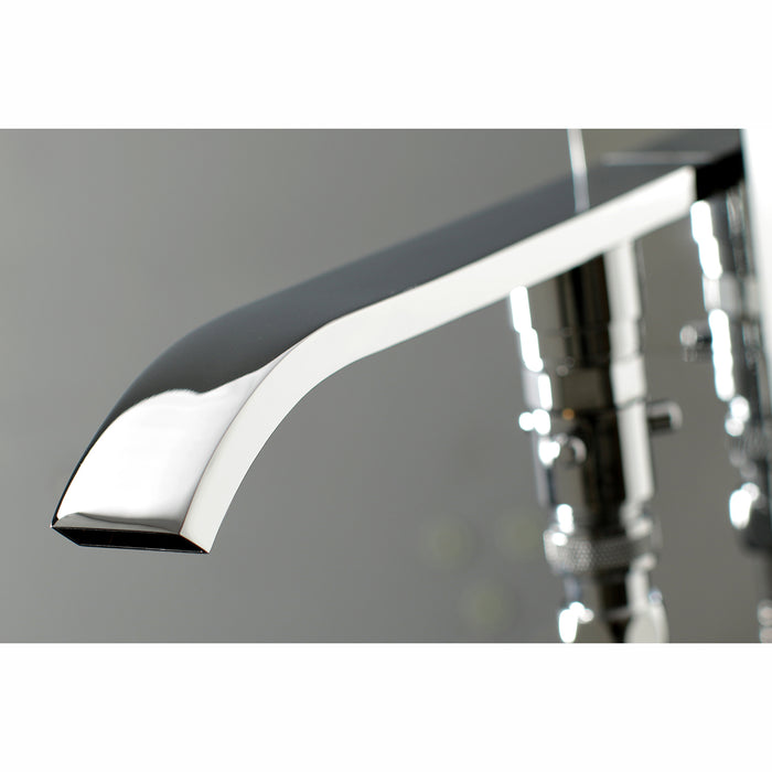 Kingston Brass KS4131QLL Executive Freestanding Tub Faucet with Hand Shower, Polished Chrome