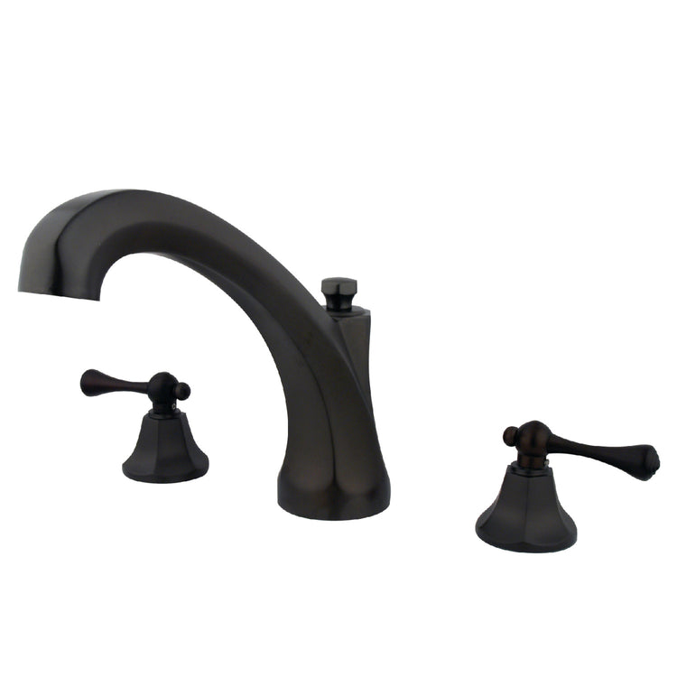 Kingston Brass KS4325BL Vintage Two-Handle Deck Mount Roman Tub Faucet, Oil Rubbed Bronze