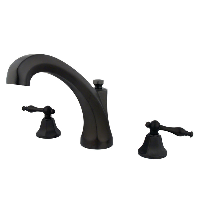 Kingston Brass KS4325NL Metropolitan Two-Handle Roman Tub Faucet, Oil Rubbed Bronze