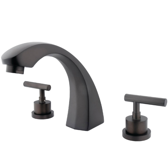 Kingston Brass KS4365CML Manhattan Two-Handle Roman Tub Faucet, Oil Rubbed Bronze