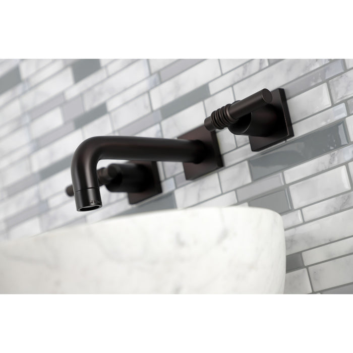 Kingston Brass KS6125ML Milano Two-Handle Wall Mount Bathroom Faucet, Oil Rubbed Bronze
