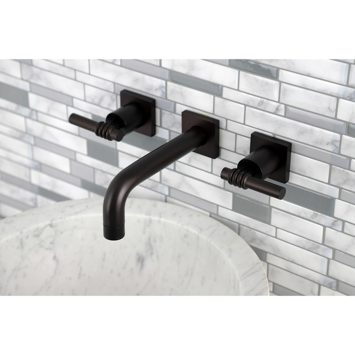 Kingston Brass KS6125ML Milano Two-Handle Wall Mount Bathroom Faucet, Oil Rubbed Bronze
