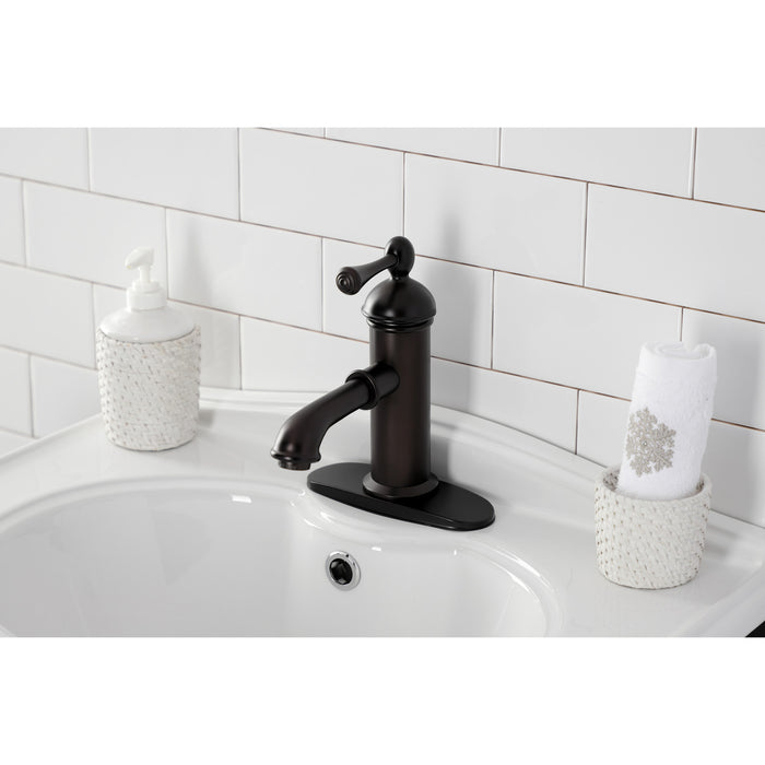 Kingston Brass KS7415BL Paris Single Lever Handle Bathroom Faucet, Oil Rubbed Bronze