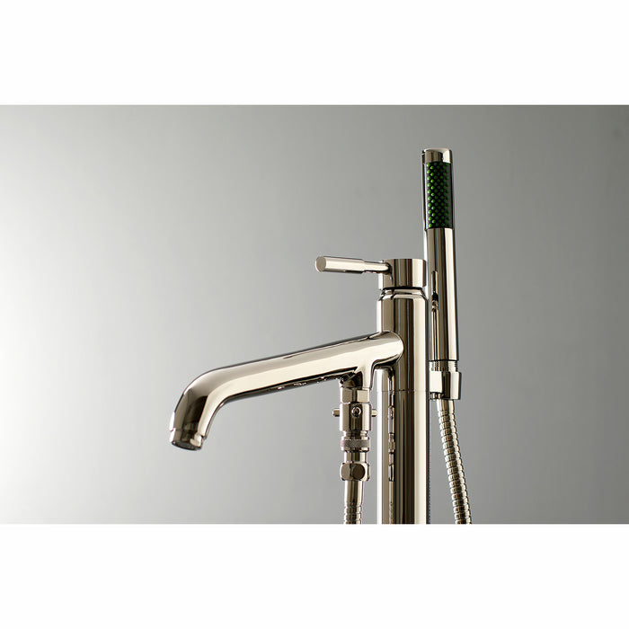 Kingston Brass KS8136DL Concord Freestanding Tub Faucet with Hand Shower, Polished Nickel