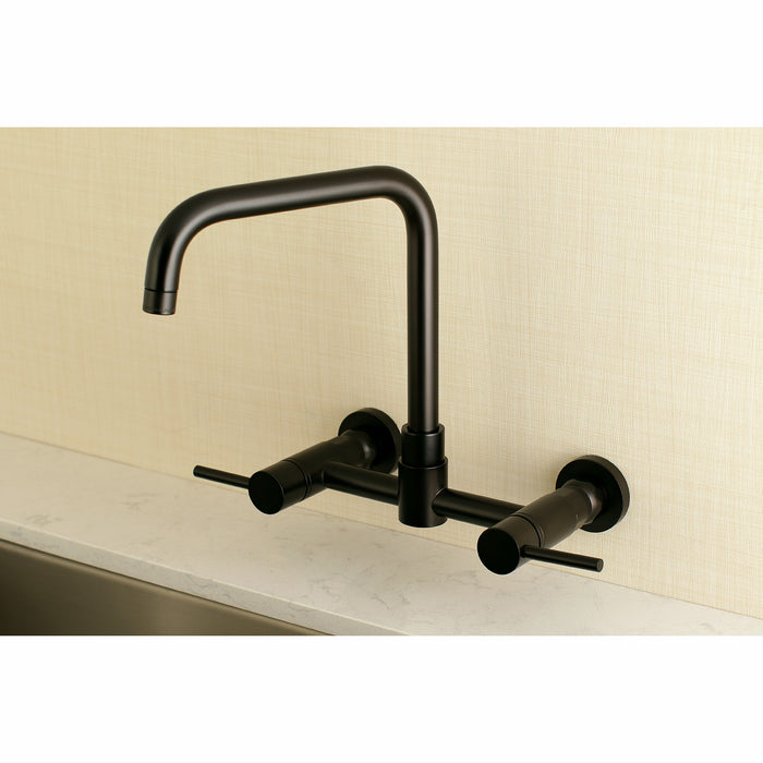 Kingston Brass Concord 8-Inch Centerset Wall Mount Kitchen Faucet, Oil Rubbed Bronze