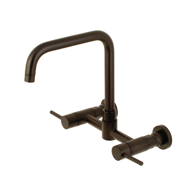 Kingston Brass Concord 8-Inch Centerset Wall Mount Kitchen Faucet, Oil Rubbed Bronze