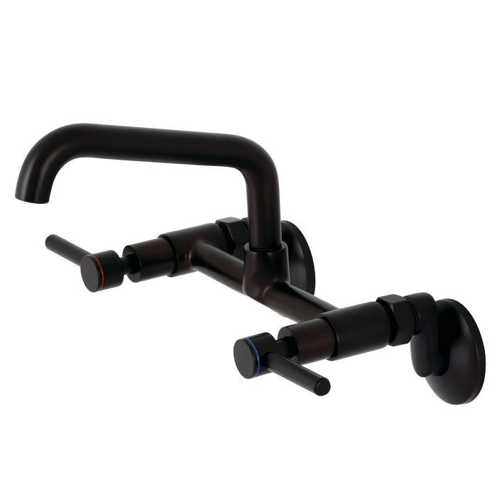 Kingston Brass KS823ORB Concord Two-Handle Wall-Mount Kitchen Faucet, Oil Rubbed Bronze