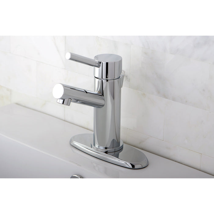 Kingston Brass KS8421DL Concord Single-Handle Bathroom Faucet with Brass Pop-Up and Cover Plate, Polished Chrome
