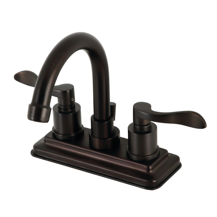 Kingston Brass KS8665DFL NuWave 4 in. Centerset Bathroom Faucet with Brass Pop-Up, Oil Rubbed Bronze