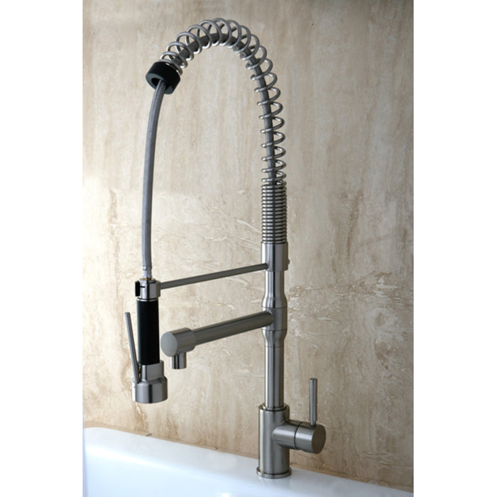 Kingston Brass KS8978DL Concord Single-Handle Pre-Rinse Kitchen Faucet, Brushed Nickel
