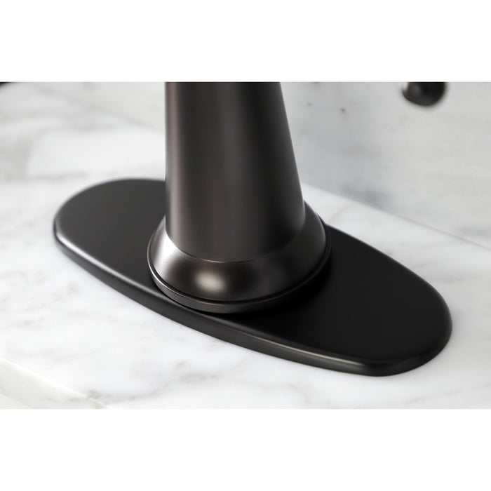 Kingston Brass KSD154BXORB Nautical Single-Handle Bathroom Faucet with Push Pop-Up, Oil Rubbed Bronze