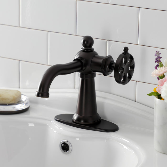 Kingston Brass KSD3545RX Belknap Single-Handle Bathroom Faucet with Push Pop-Up, Oil Rubbed Bronze